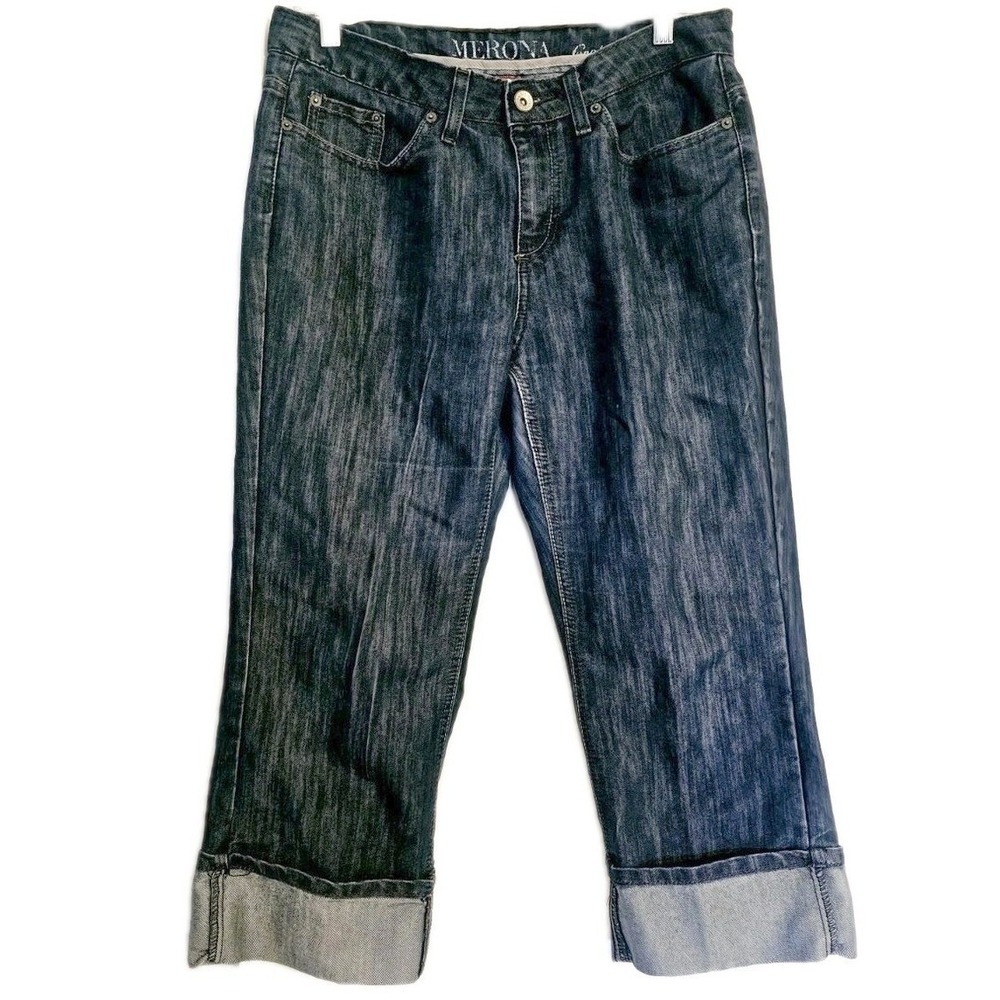Merona Straight Leg‎  Jeans Size 10 Dark Wash Cropped